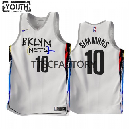 Dres Brooklyn Nets Ben Simmons 10 Nike 2022-23 City Edition Bijela Swingman - Dječji